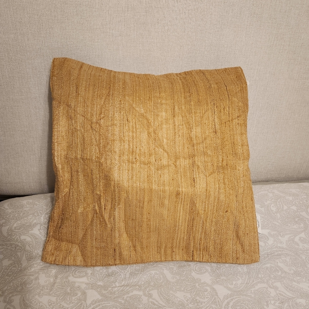 Yellow throw pillow cover